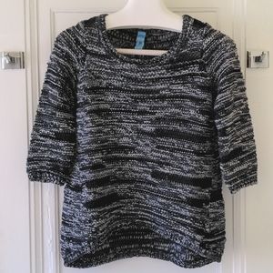 Eileen Fisher navy blue brushstroke sweater